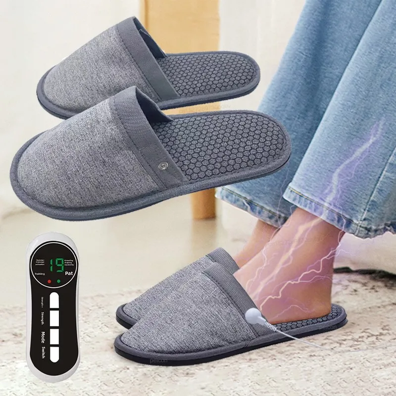 Chaussons masseurs de pieds électriques avec télécommande – Stimulateur musculaire par impulsions pour soulager la douleur