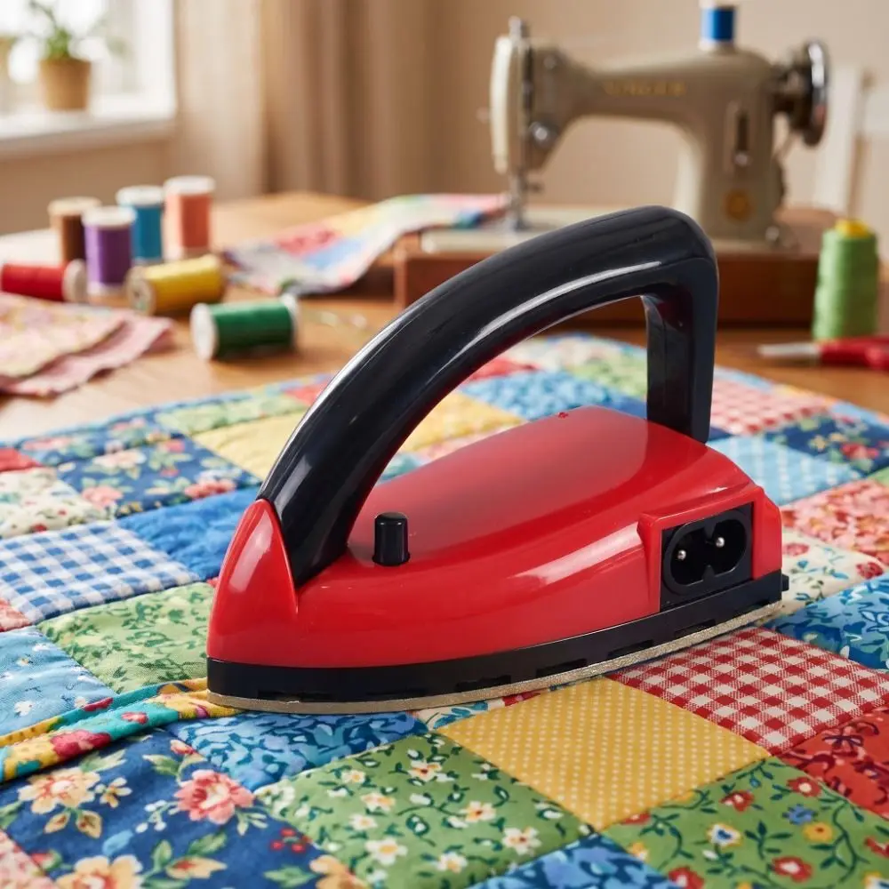 Constant Temperature Design Electric Dry Iron Golden Bottom Plate Smooth and Wear-resistant Travel Flat Iron Compact Handheld
